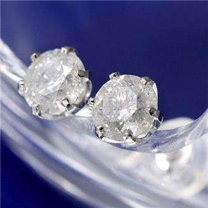 プラチナ900 0.2ct 1粒石 ダイヤモンドピアス フックピアス