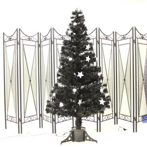 【クリスマス】120cmブラック光ファイバーツリー(クリスマスツリー/プラネット) T316-120