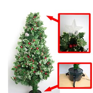 【クリスマス】120cm ファイバークリスマスツリー（柊） T229-120