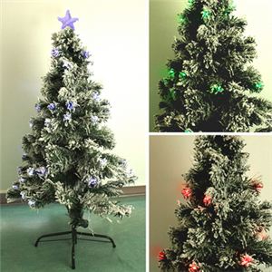 【クリスマス】120cm LEDファイバースノークリスマスツリー （コントローラ付） T682-120
