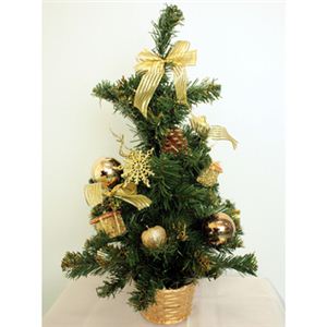 【クリスマス】50cm クリスマスツリー（ゴールド） C-12517