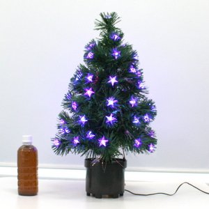 【クリスマス】60cmLED＆光ファイバーツリー(クリスマスツリー/スターフラッシュ) T413-60