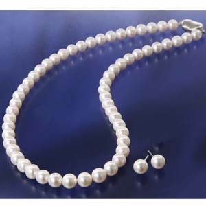 花珠真珠（あこや真珠） パールネックレス＆パールピアス 7～7.5mm玉 