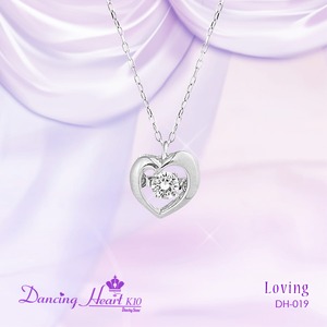 クロスフォーDancing Heart(ダンシングハート)  DH-019  【Loving】　ダイヤモンドペンダント