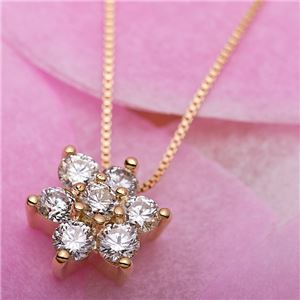 ダイヤモンド ネックレス 一粒 0.1ct K18 ピンクゴールド Nudie Heart（ヌーディーハート） 人気の覆輪留 SI～Iクラス ペンダント