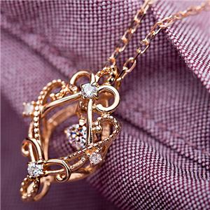 K18ホワイトゴールド 天然ダイヤネックレス 馬蹄型 ダイヤモンドペンダント/ネックレス0.1CT
