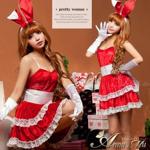 【クリスマスコスプレ】クリスマス☆サンタクロースコスプレセット/クリスマス/制服/サンタ衣装/コスプレ/コスチューム/バニーガール/衣装/s006-1