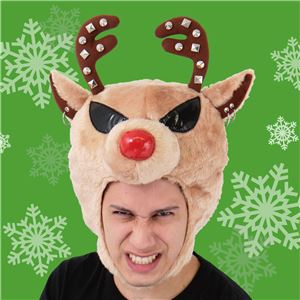 【クリスマスコスプレ 衣装】ROCKトナカイヘッド（ブラウン）