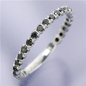 0.5ct ブラックダイヤモンド エタニティリング 11号